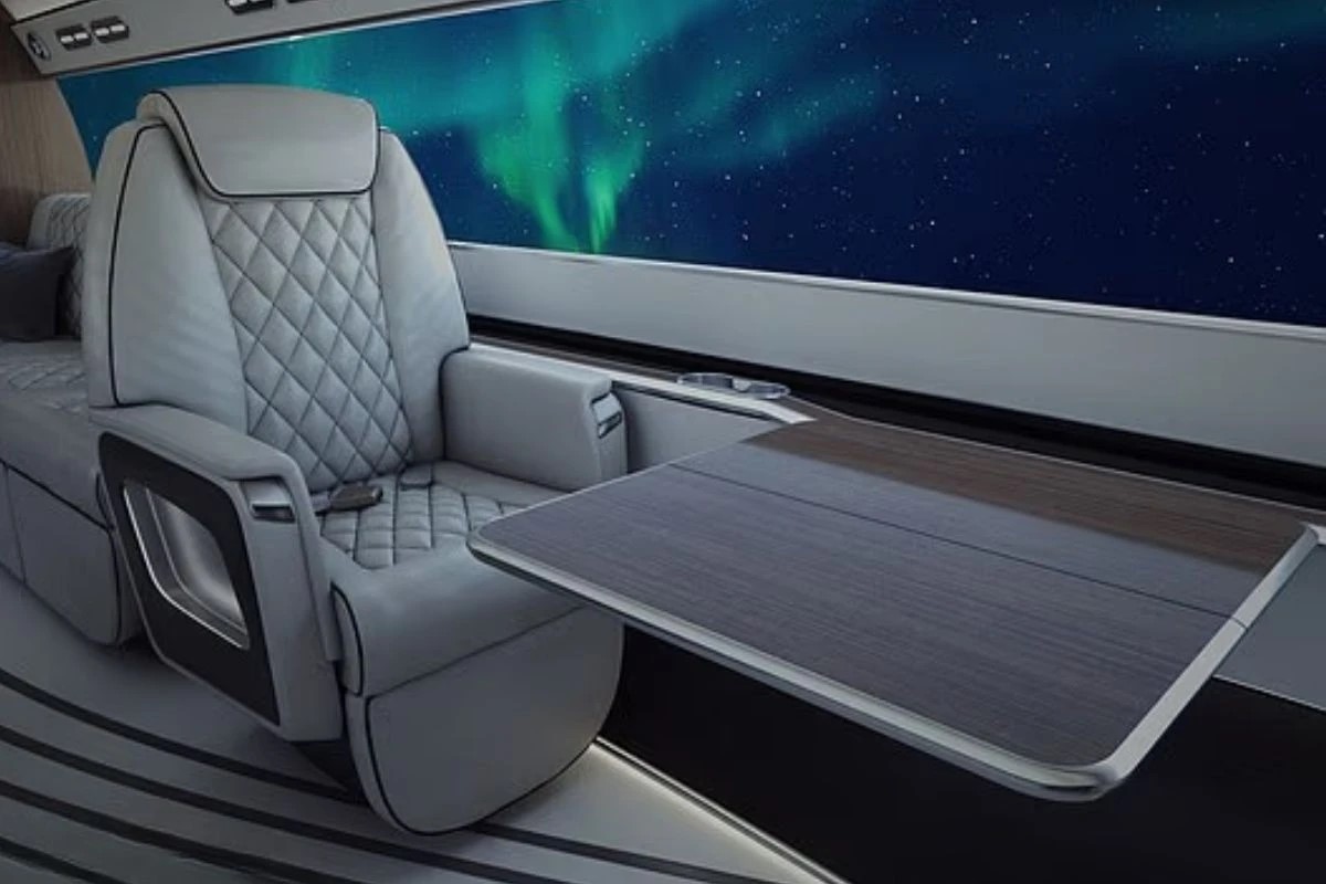 salon in het vliegtuig