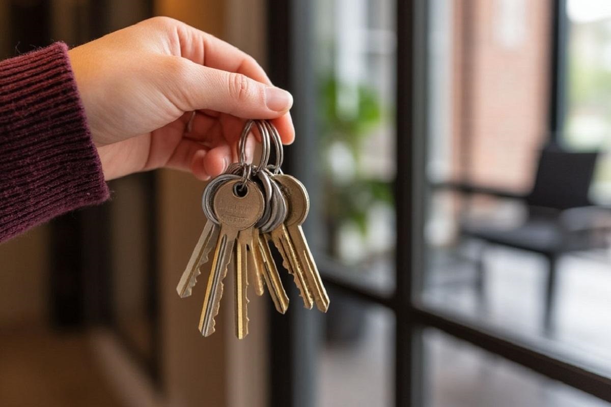 Oude sleutels in handen