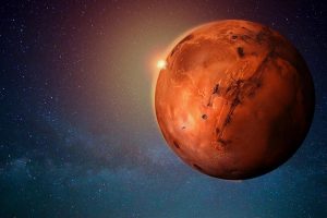 Mars in de ruimte